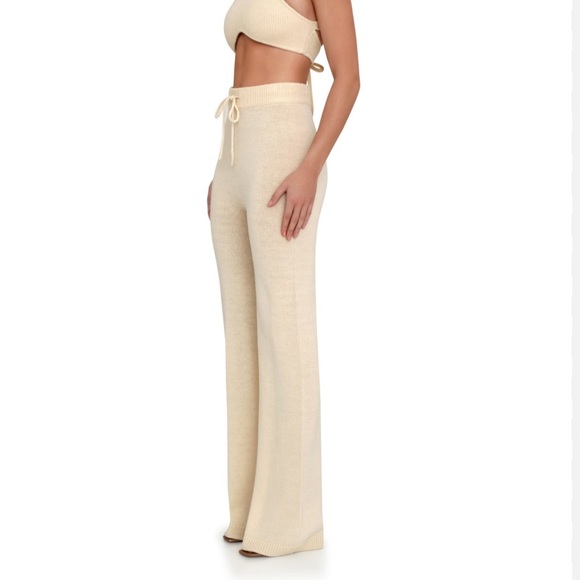 Andrea Iyamah Pants - NWT Ally Tusk Knit Pants Andrea Iyamah cream small
